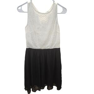 Speechless Women's Sleeveless White/Black Sequin Party Dress Size M